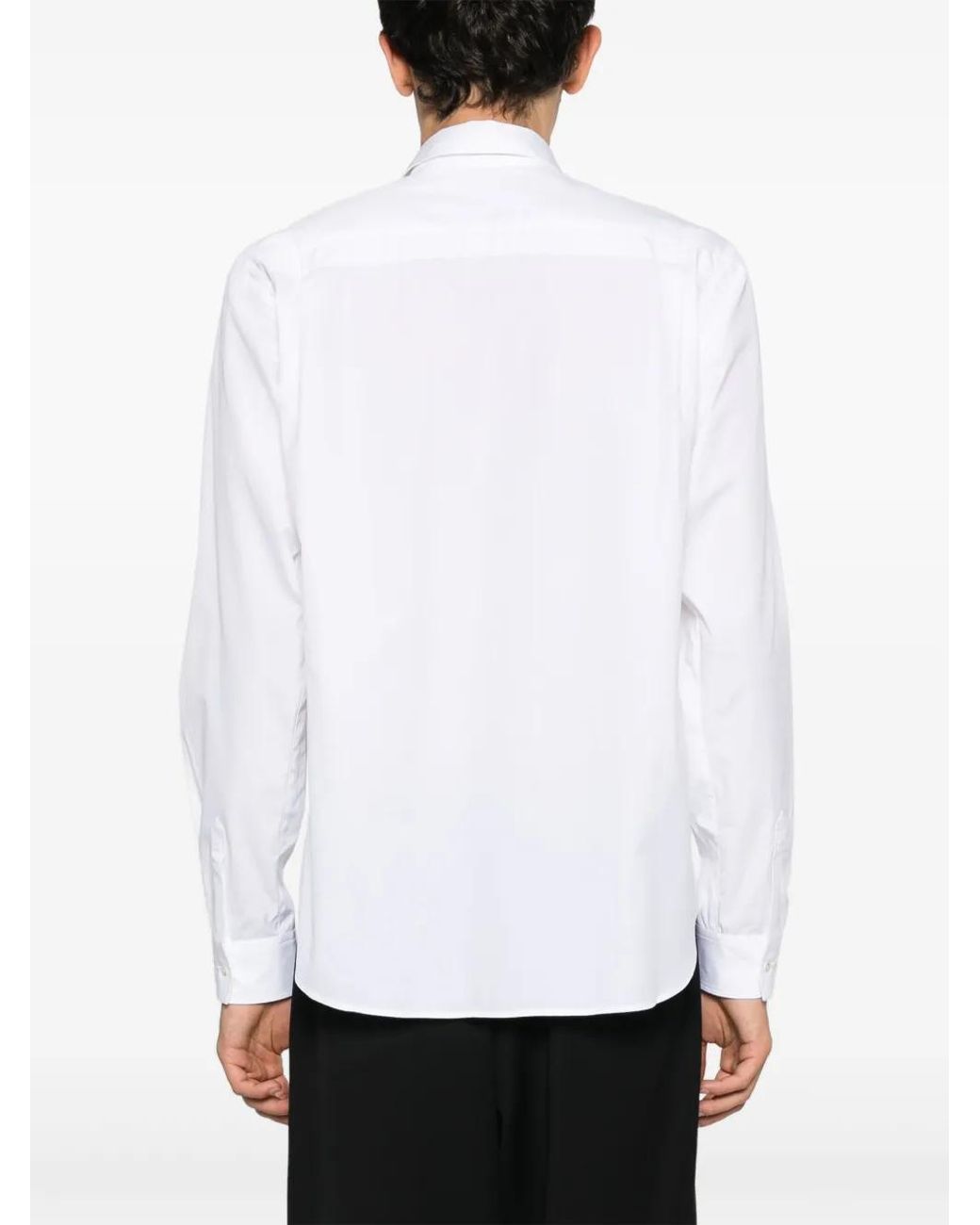 Isabel Benenato White Long-Sleeve Poplin Shirt for men