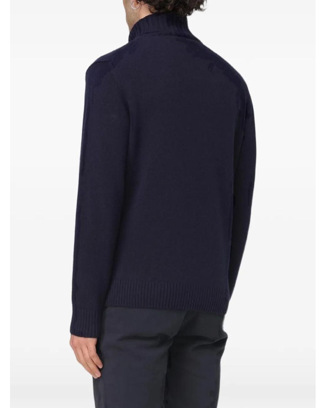 XC Blue Roll-Neck Sweater for men