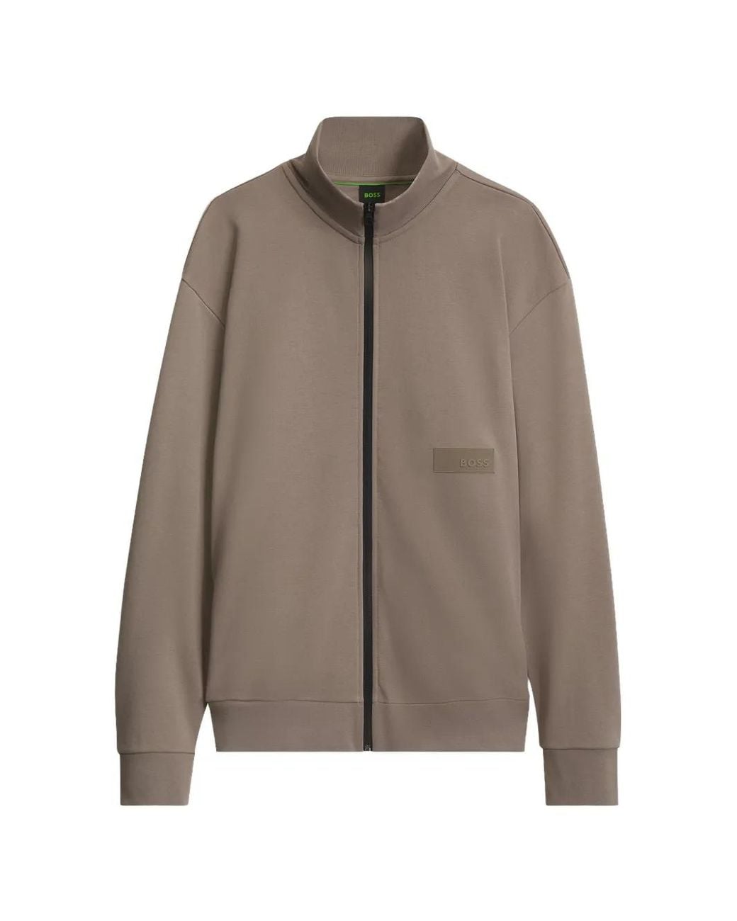 Boss Brown Sweat Zippé À Patch Logo for men
