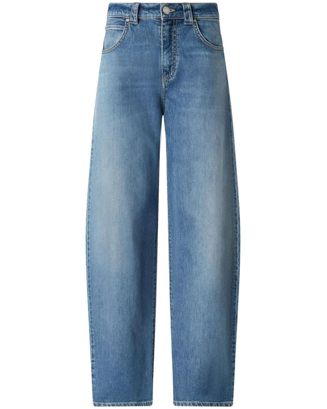 Pinko Blue Straight Jeans With Classic Five-Pocket Design