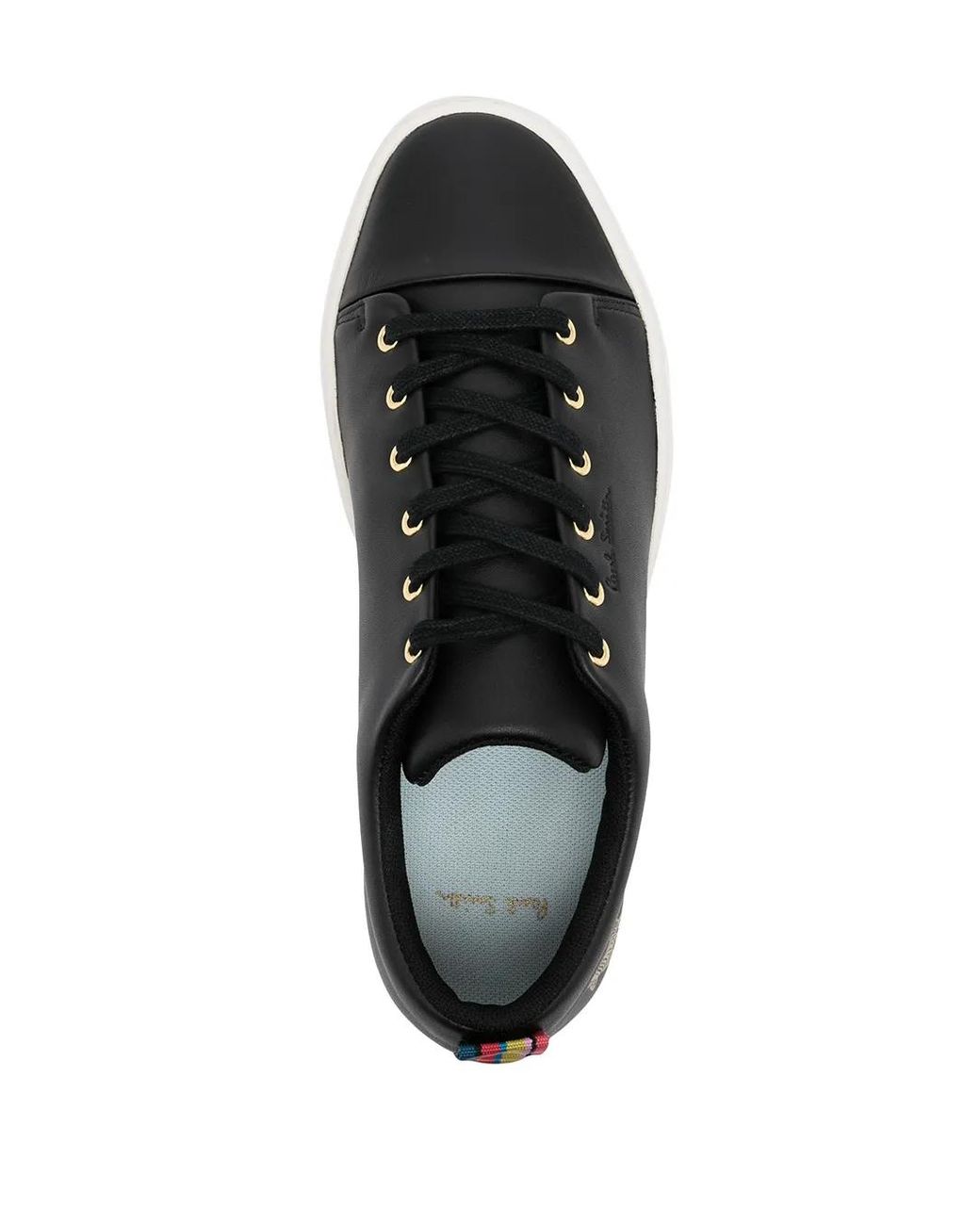Paul Smith Black Zebra-Patch Lace-Up Sneakers