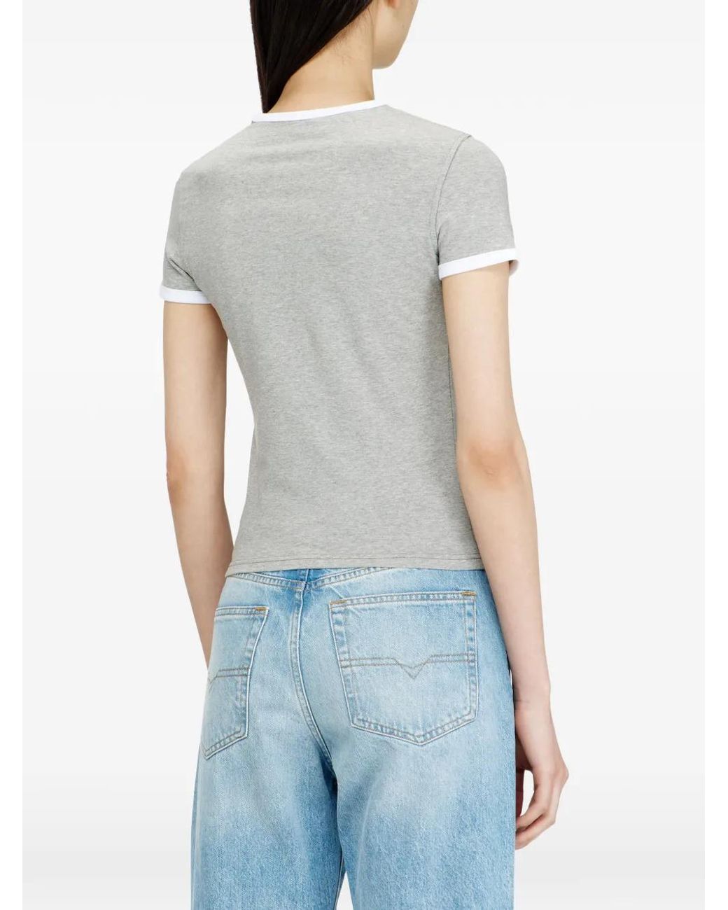 DIESEL Gray 'T-Uncuties-Long-S13' T-Shirt