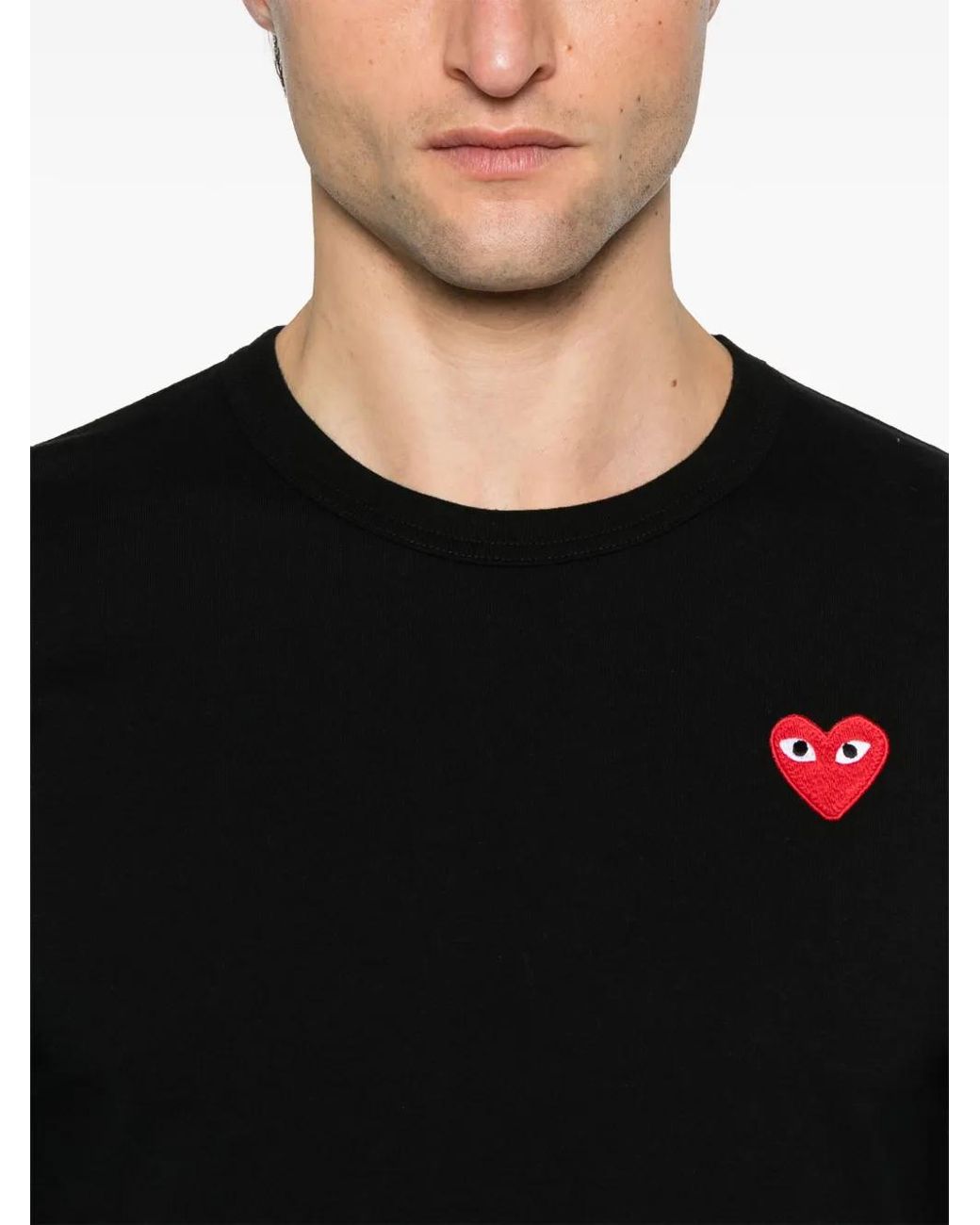 COMME DES GARÇONS PLAY Black Heart-Patch T-Shirt