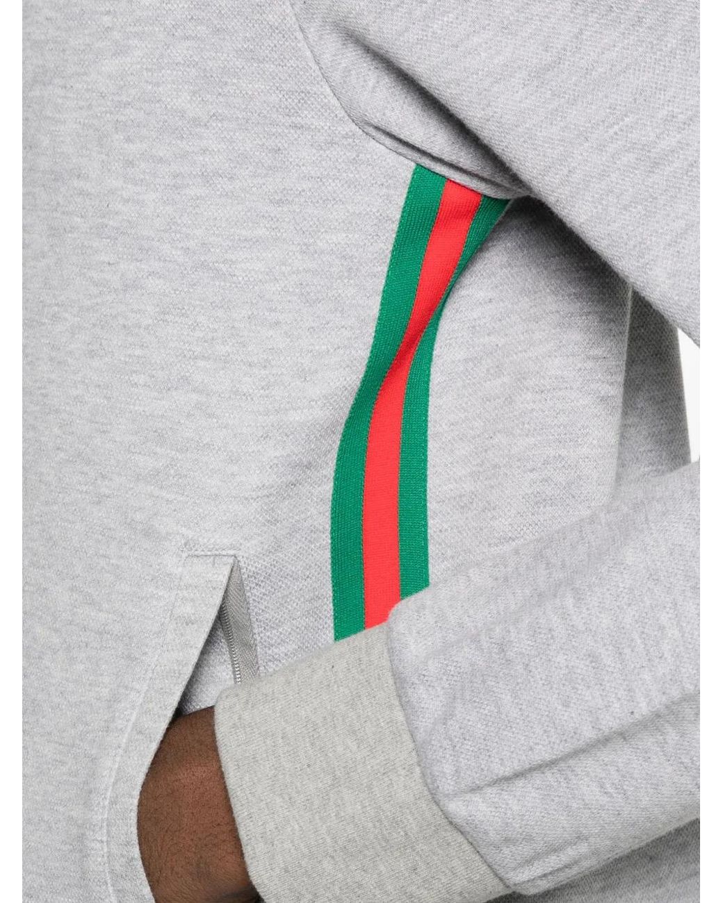 Gucci Gray Zip-Up Sweatshirt for men