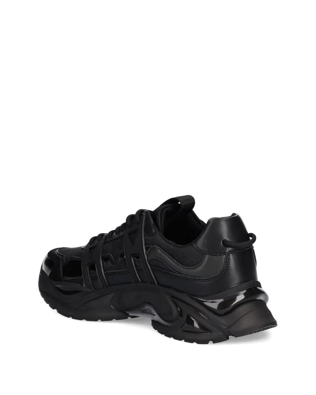 Guess Black Belluno Leather-Blend Sneakers for men