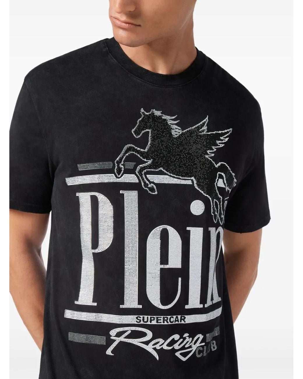 Philipp Plein Black Racing Club T-Shirt for men