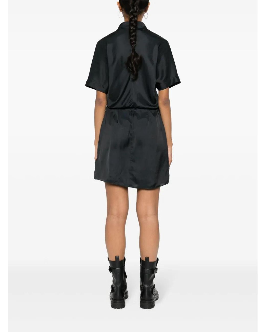 Zadig & Voltaire Black Raito Satin Mini Dress