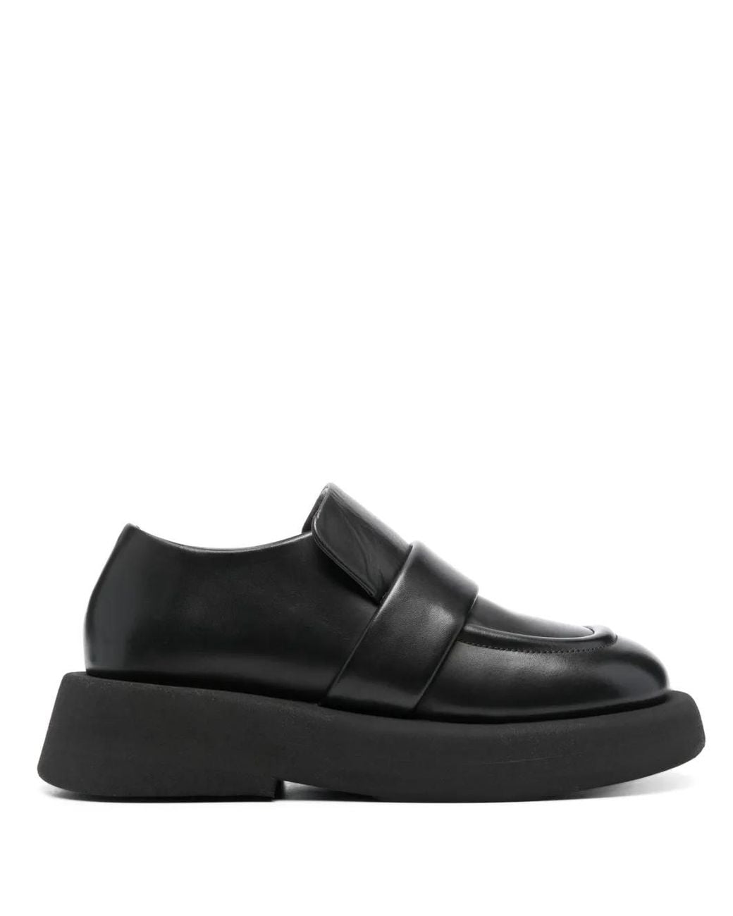 Marsèll Black Slip-On Leather Loafers