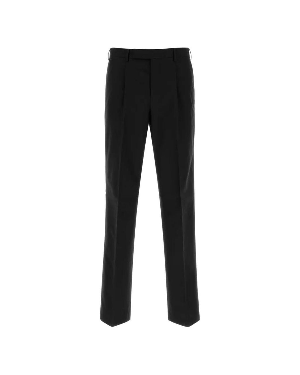 PT Torino Black Edge Cotton Trousers for men