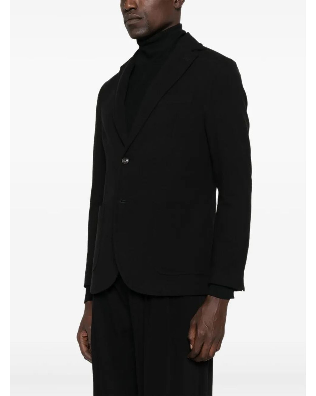 Circolo 1901 Black Two-Button Patch-Pocket Blazer for men