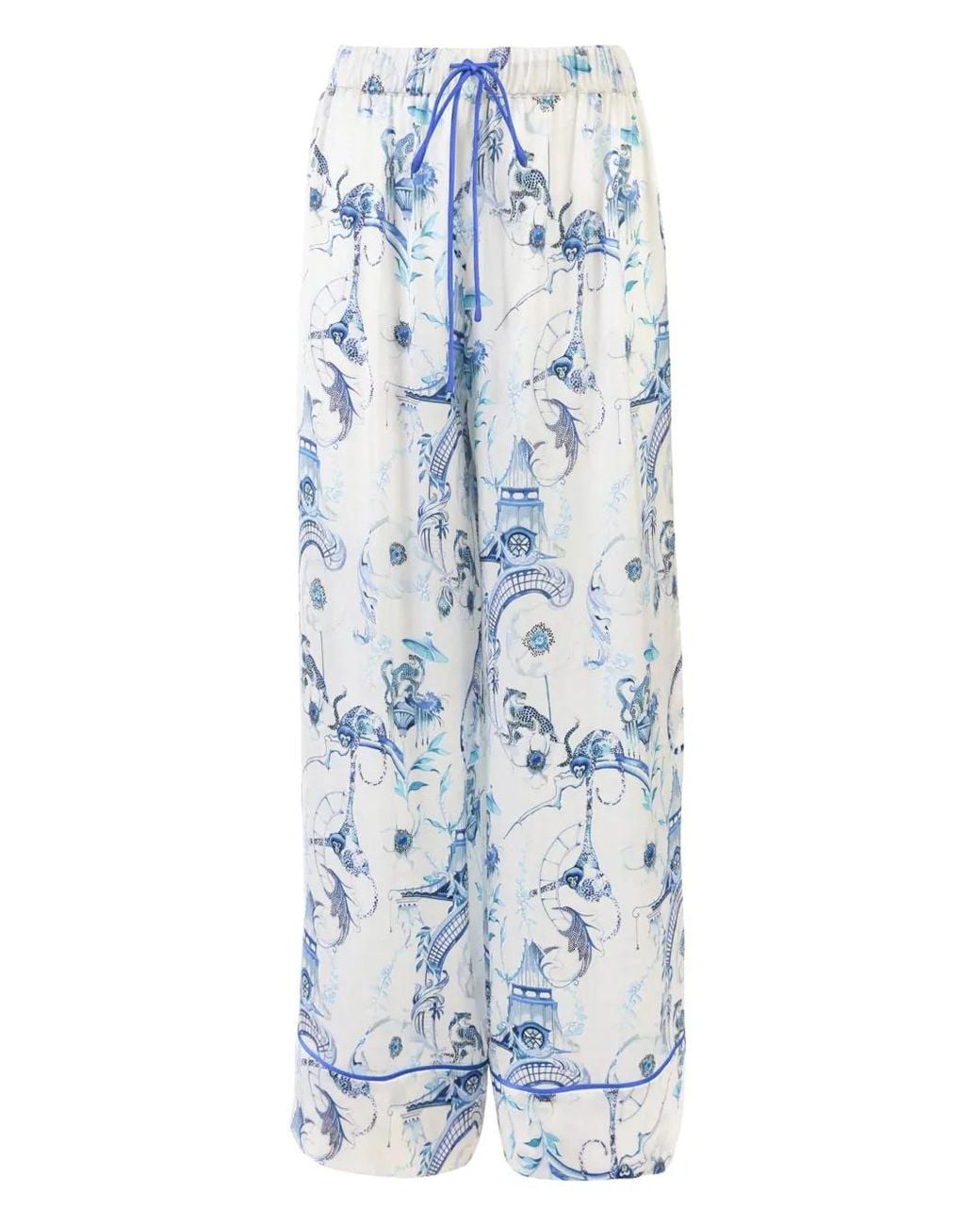 Temperley London Aphrodite Pajama Trousers in Blue | Lyst