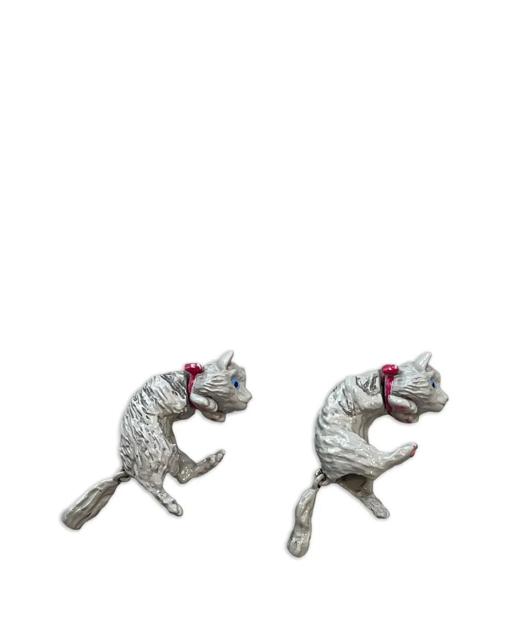 Vivetta Metallic Cat Earrings