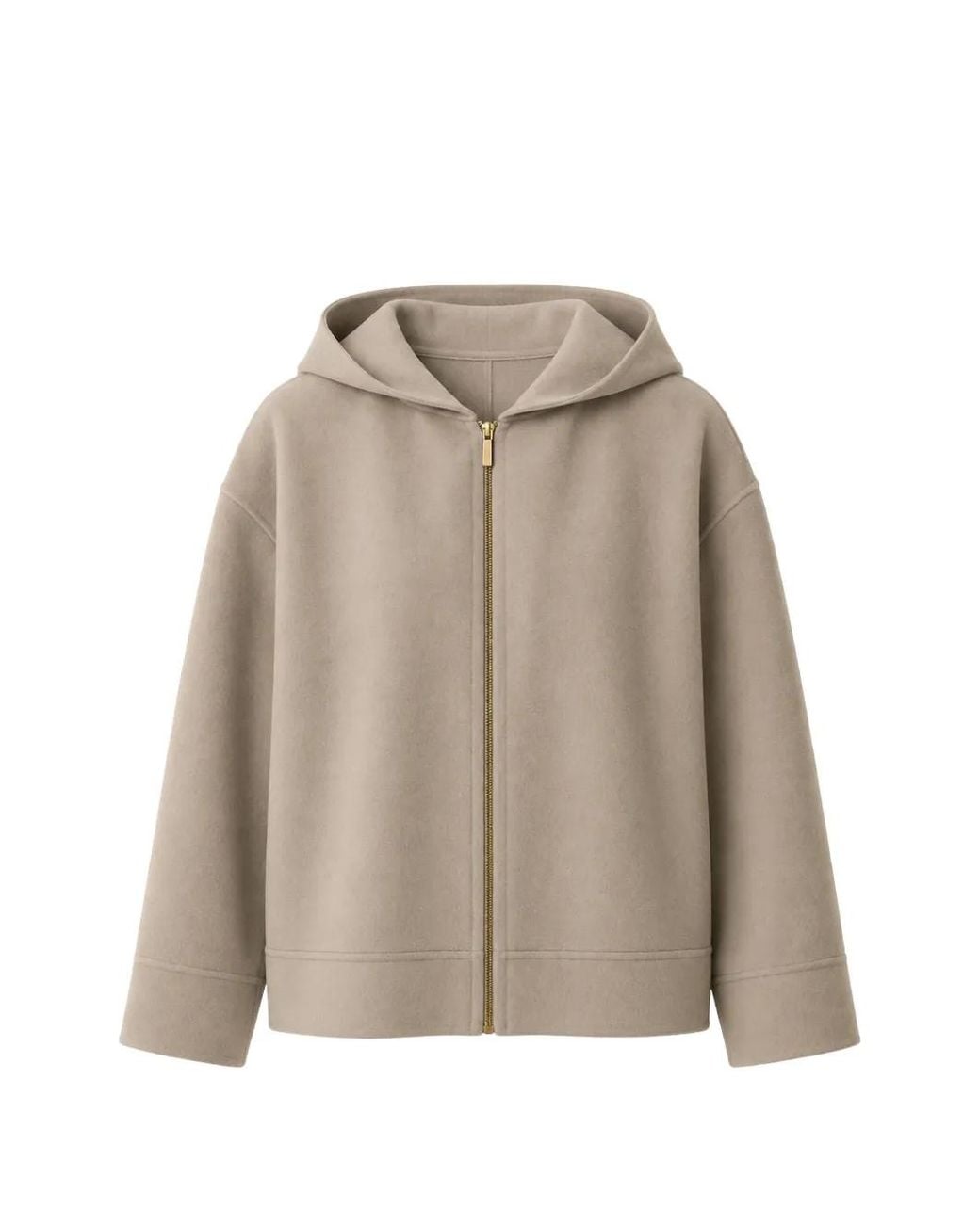 Max Mara Natural Zip-Up Hoodie