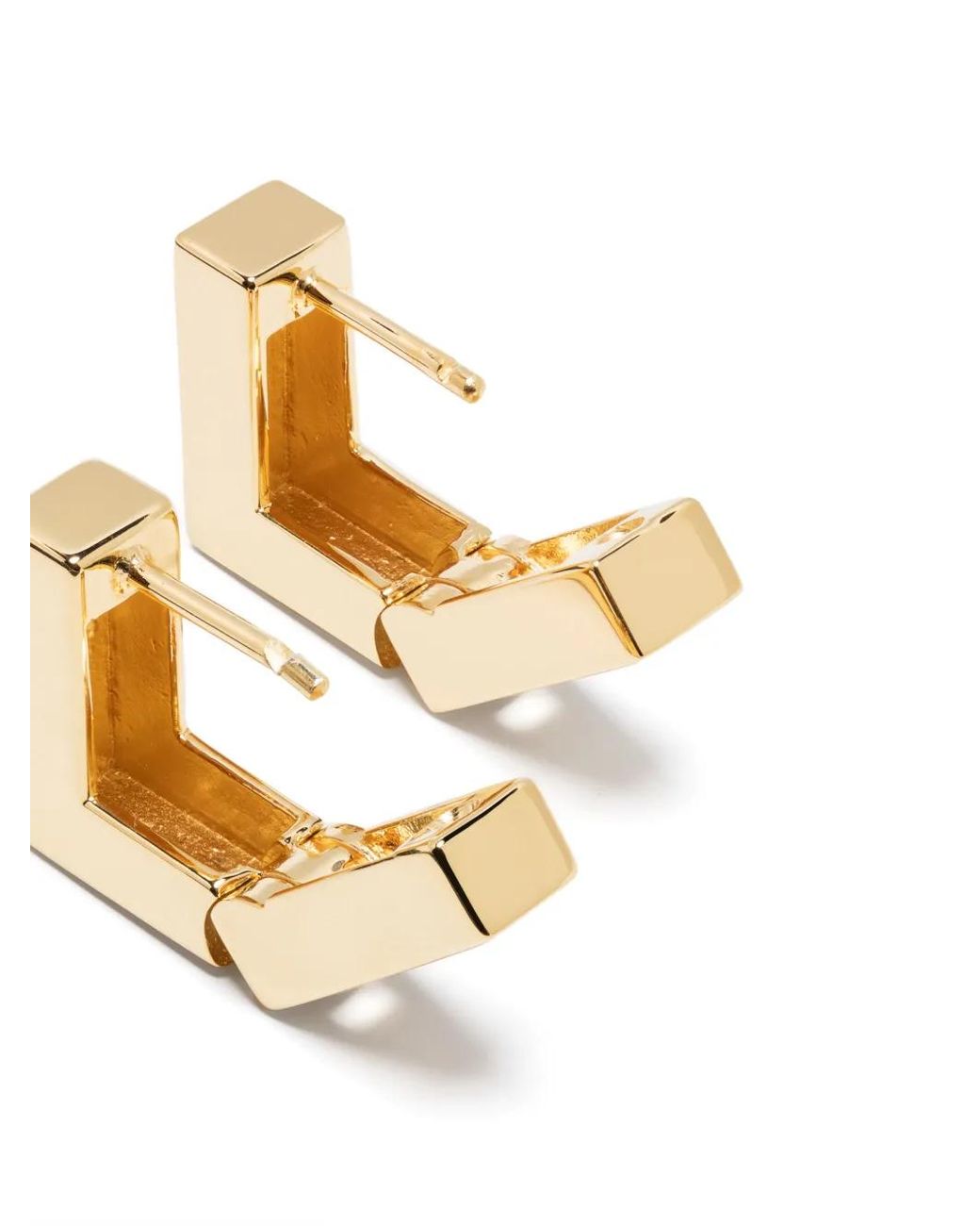 Tom Wood Natural Square Hoops-Plated Earrings