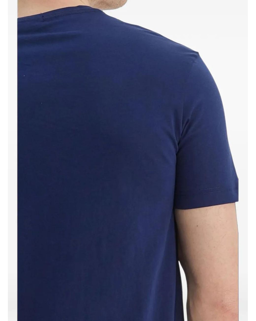 Gant Blue Logo-Embroidered T-Shirt for men