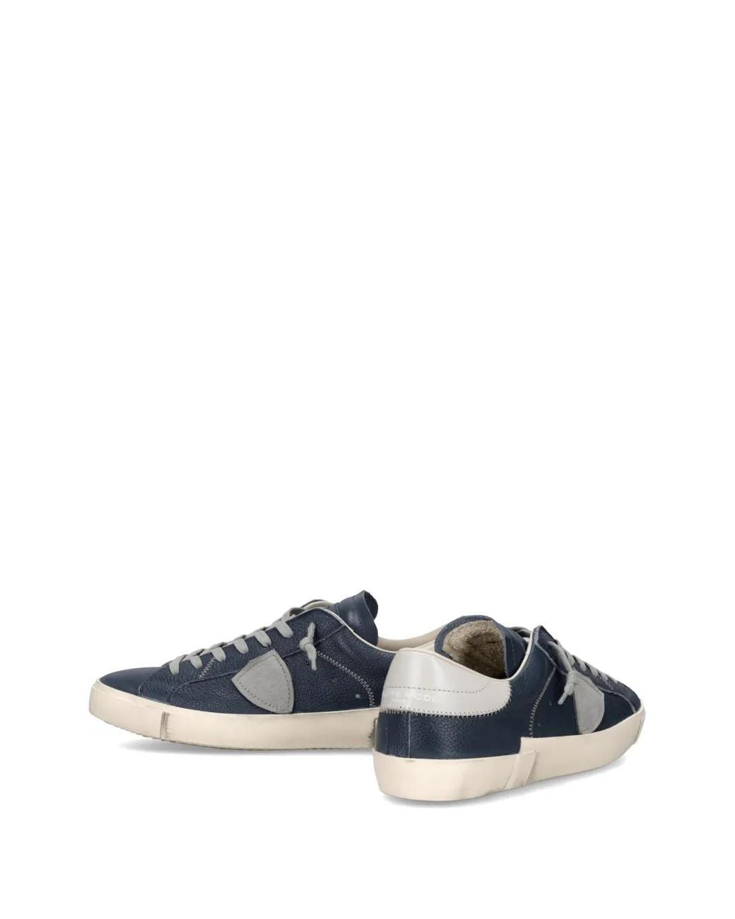 Philippe Model Blue Prsx Low-Top Leather Sneakers for men