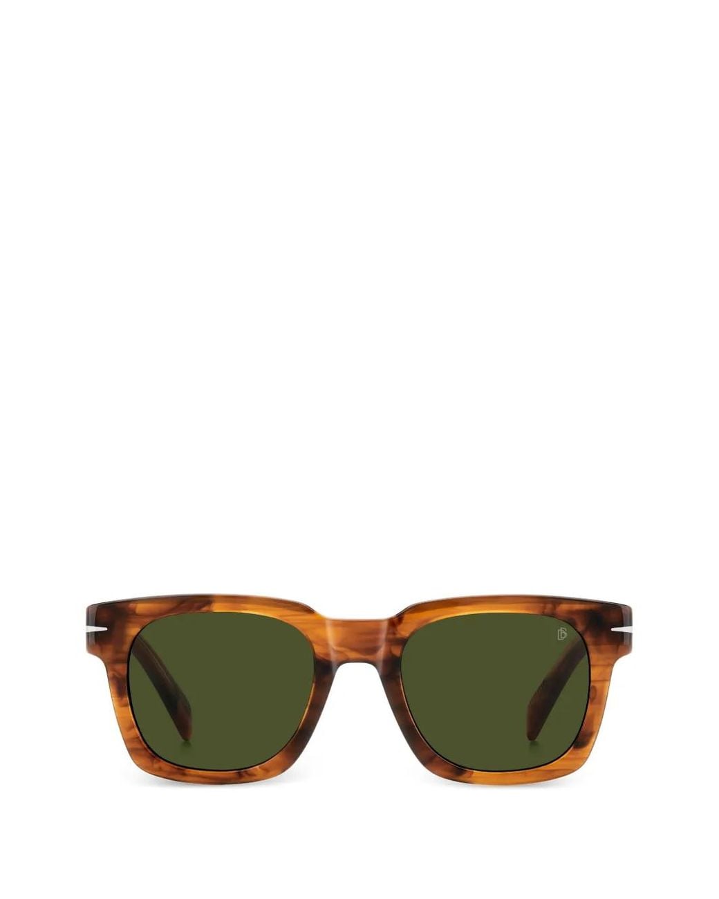 David Beckham Green Square-Frame Sunglasses
