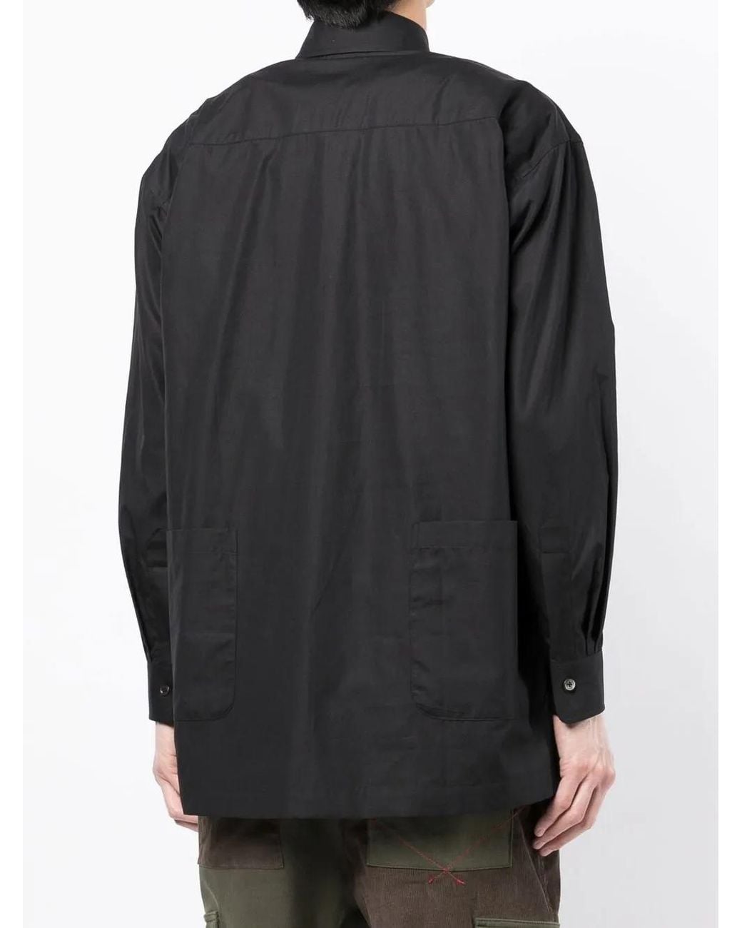 The Power for the People Black Logo-Patch Detail Shirt for men