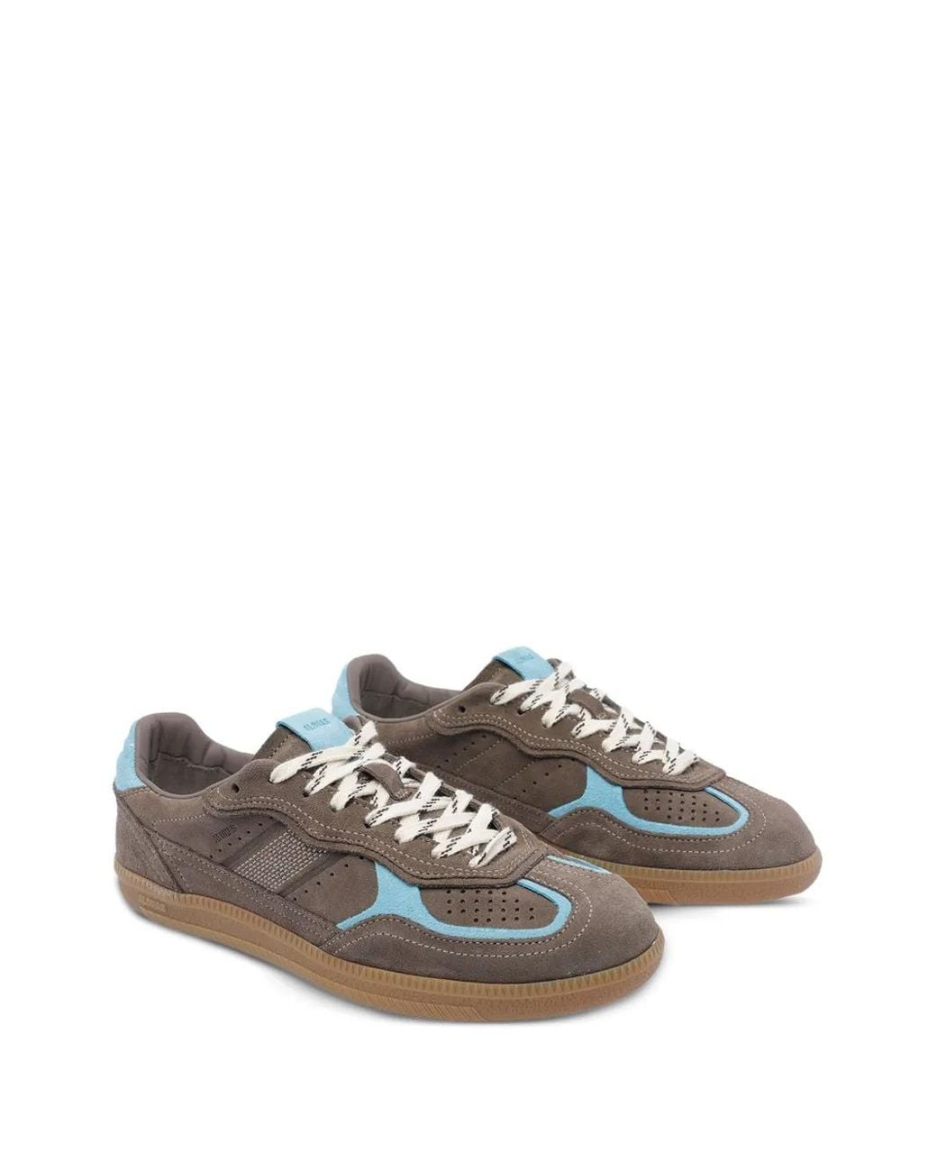 Alohas Brown Embossed-Logo Sneakers