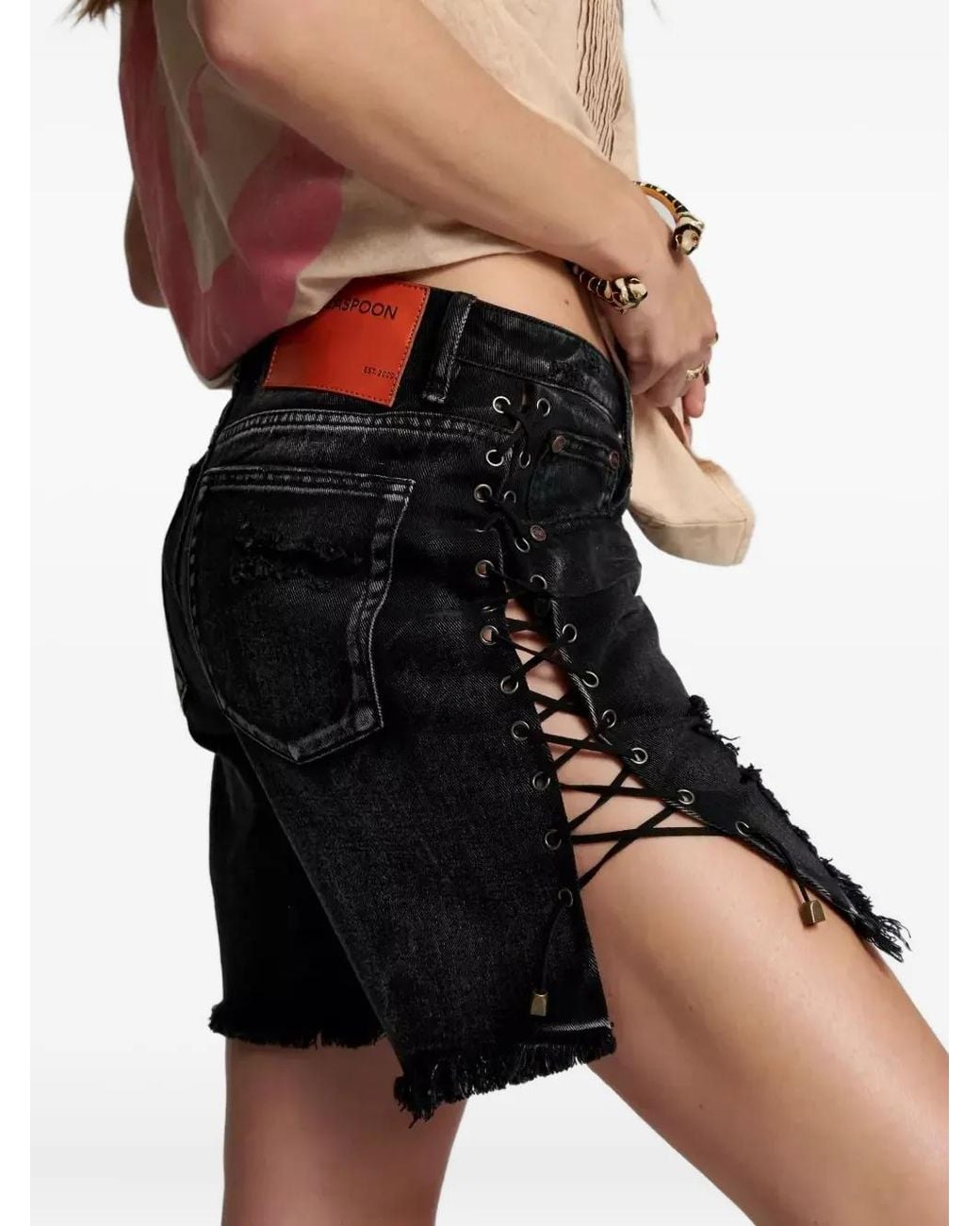 One Teaspoon Black Stevies Shorts