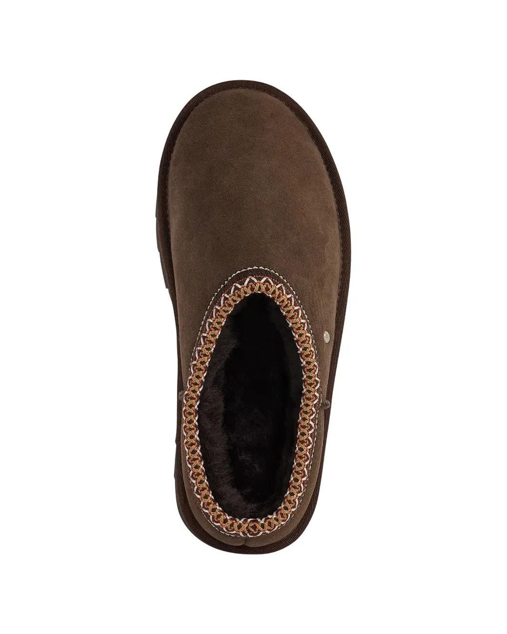 EMU Brown Sharky Scuff Embroidered Slip-On Slippers