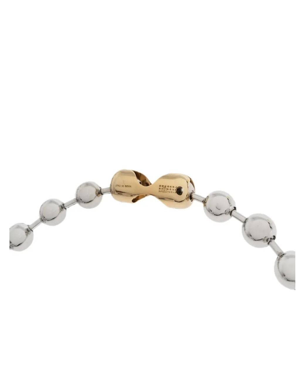MM6 by Maison Margiela White Ball-Chain Necklace