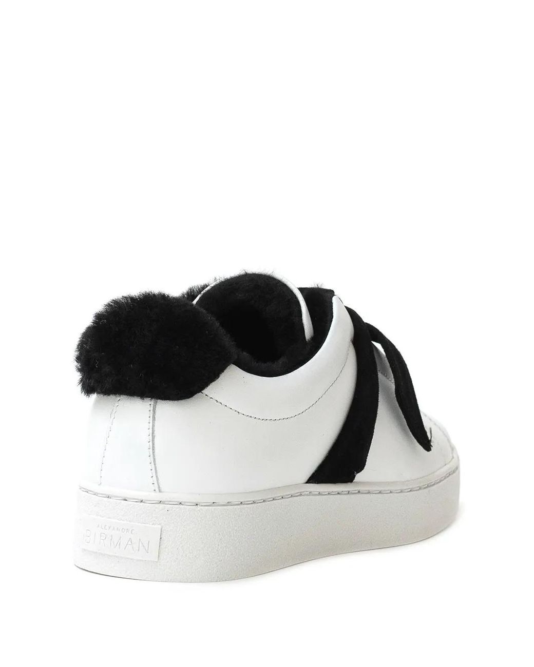 Alexandre Birman Black Shearling-Trimmed Sneakers