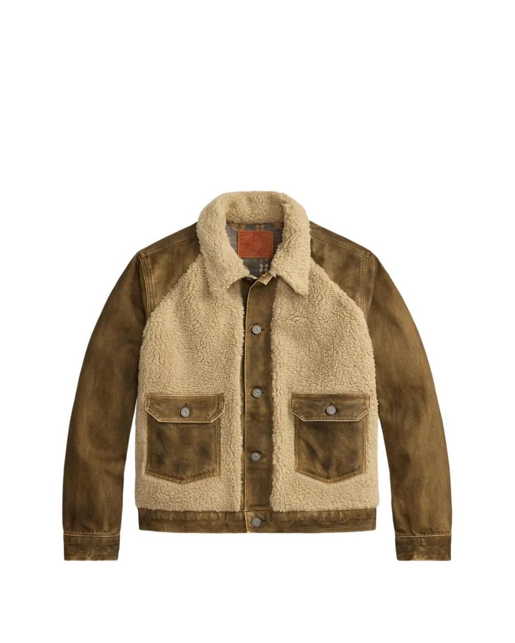 RRL Metallic Shearling Cotton Jacket for men