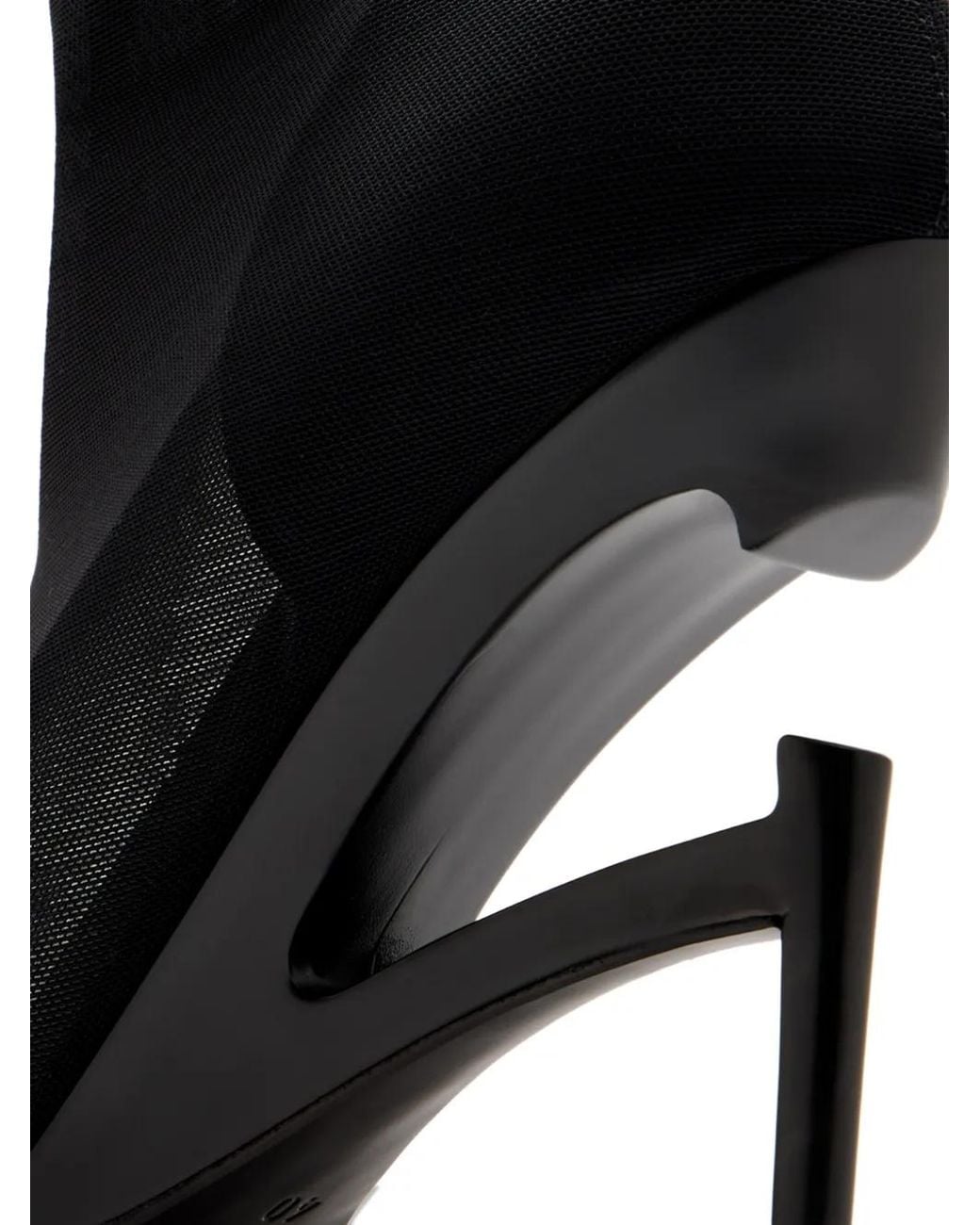 B1ARCHIVE Black 100Mm Mesh-Textured Pointed-Toe Boots