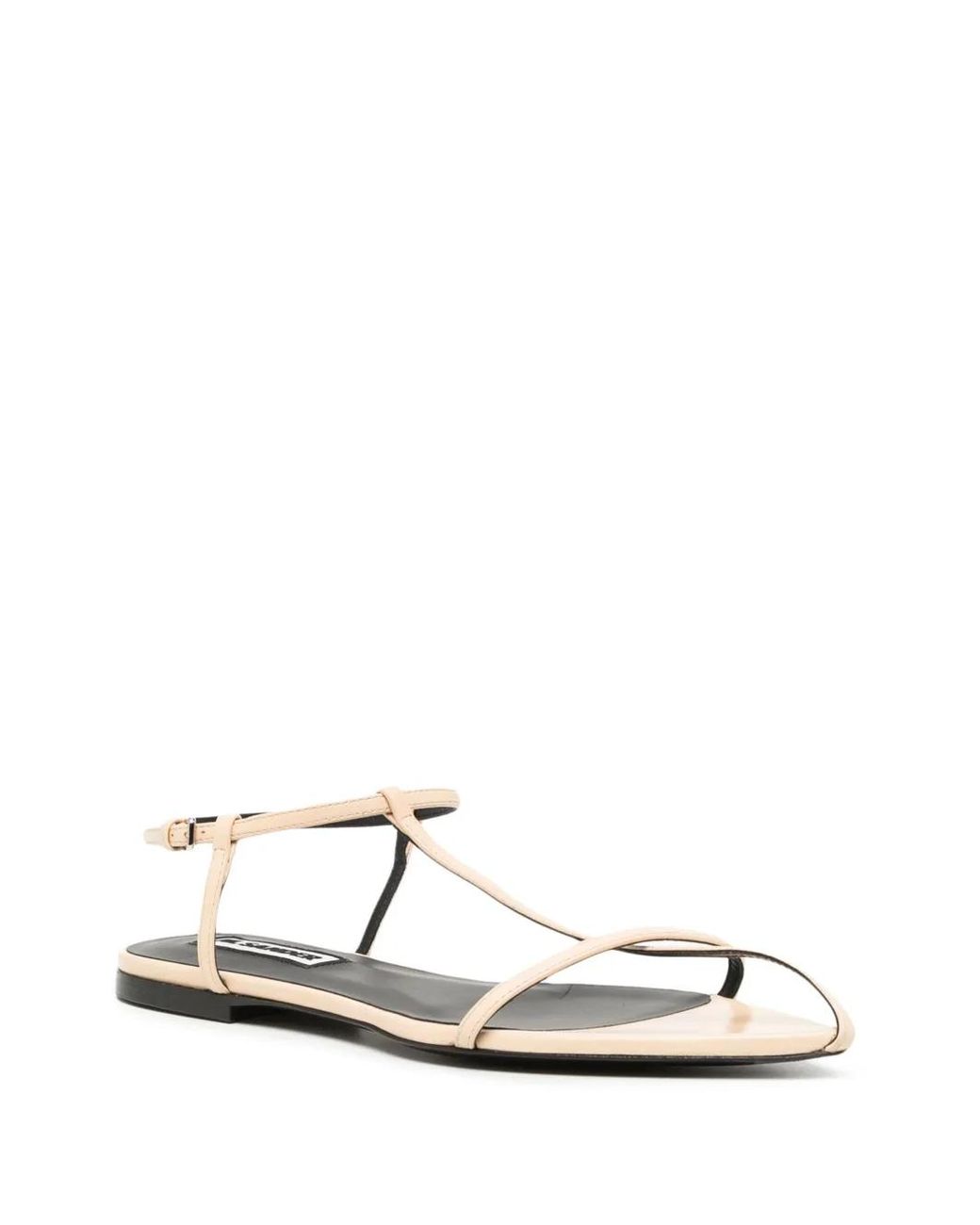 Jil Sander White Strappy Flat Sandals