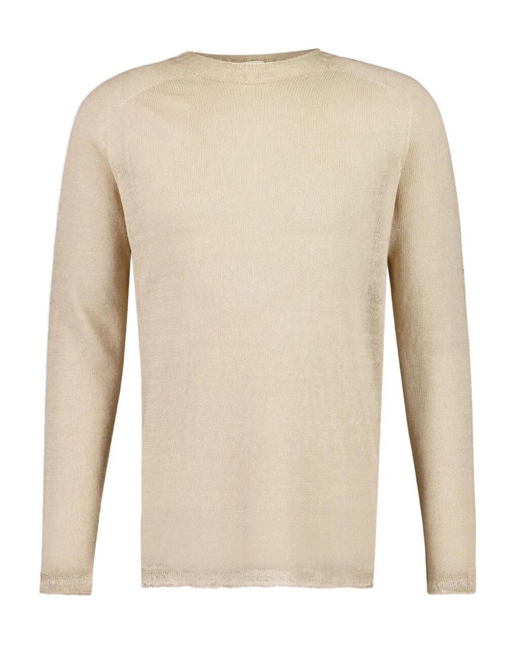 120% Lino Pullover Mit Raglanärmeln in Natural für Herren