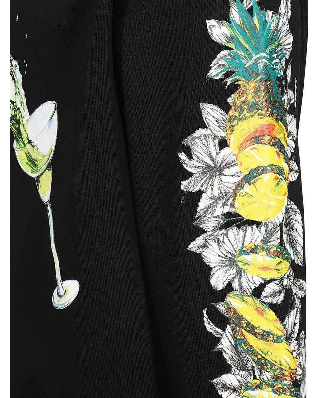 MSGM Black Graphic-Print Sweatshirt for men