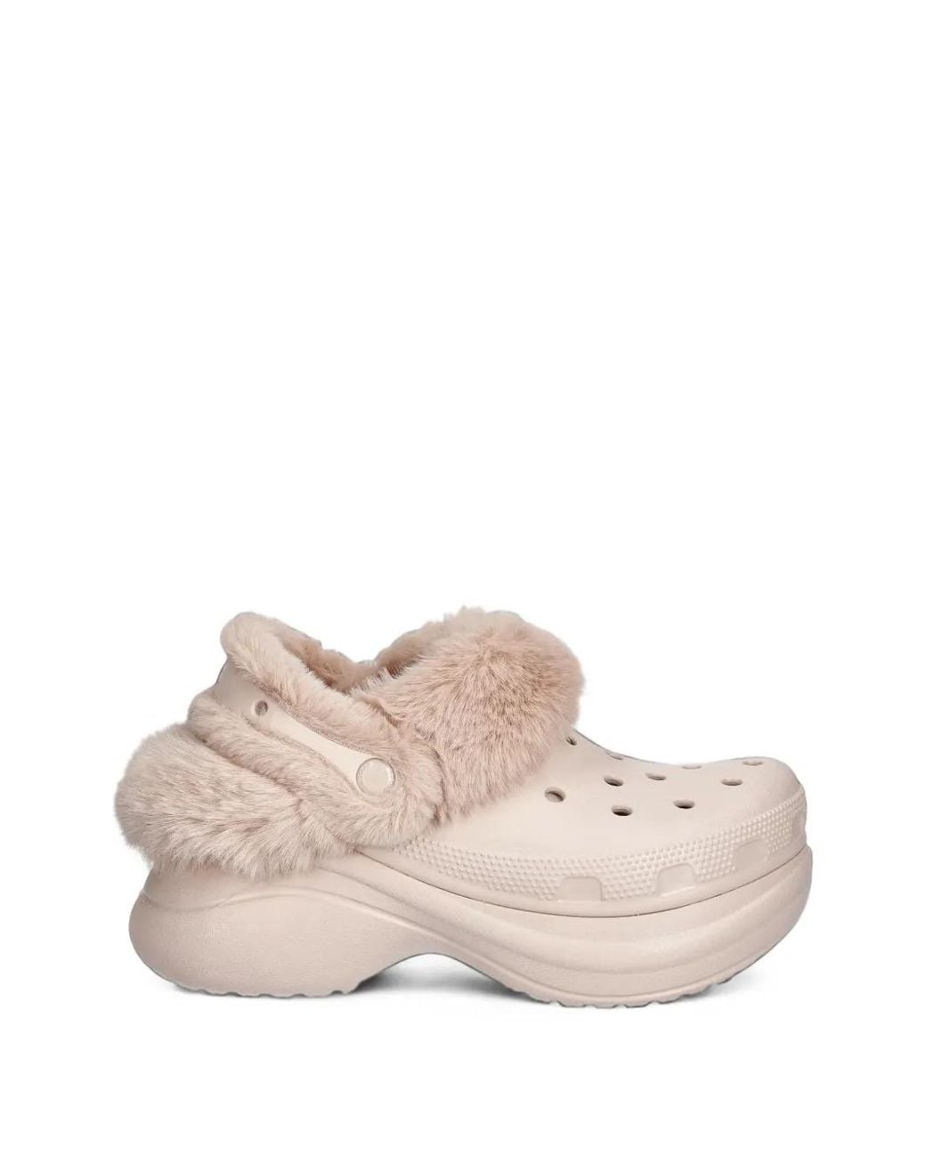 CROCSTM Natural Furry Clogs