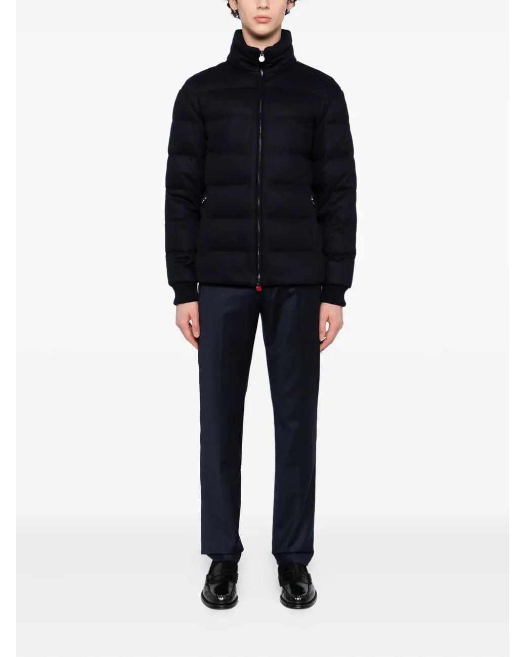 Kiton Blue Padded Jacket for men