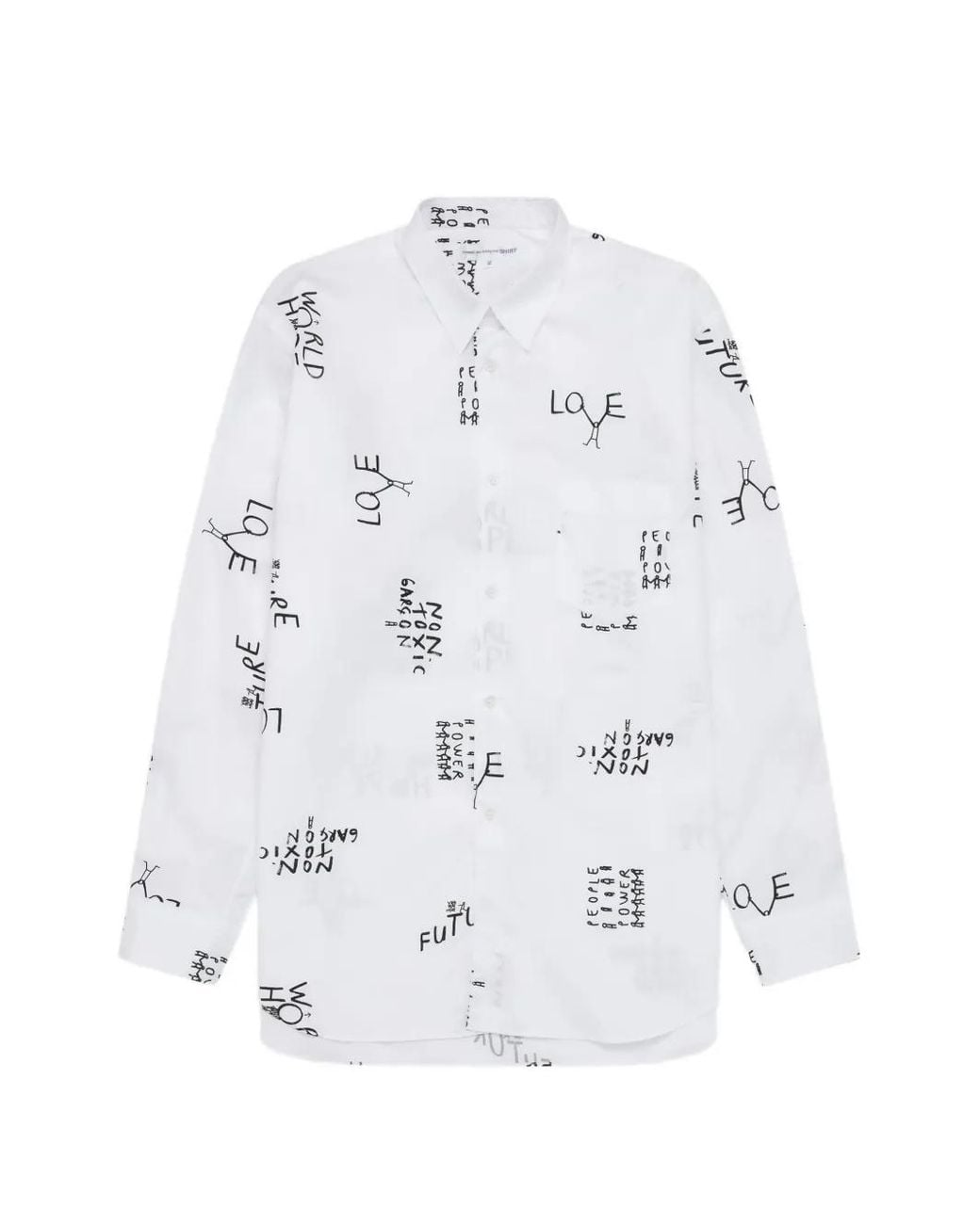 Comme des Garçons White Printed Shirt for men
