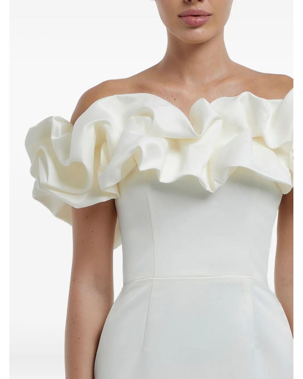POST MERIDIEM White Meringue Midi Dress