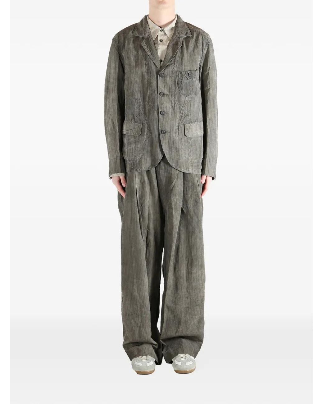 Ziggy Chen Green Patchwork Blazer for men