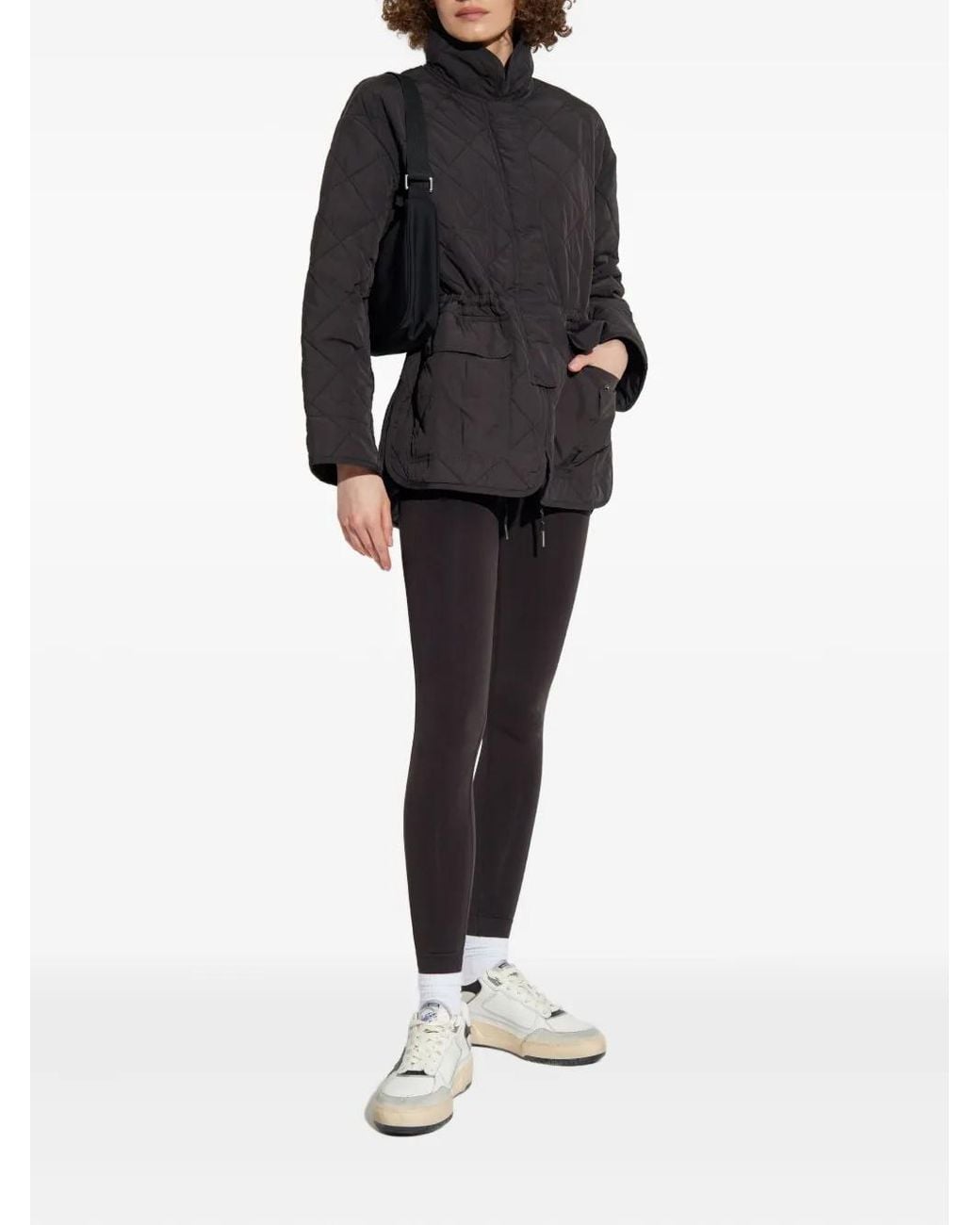 Rethinkit Studios Gray Quilted Diamond-Pattern Jacket