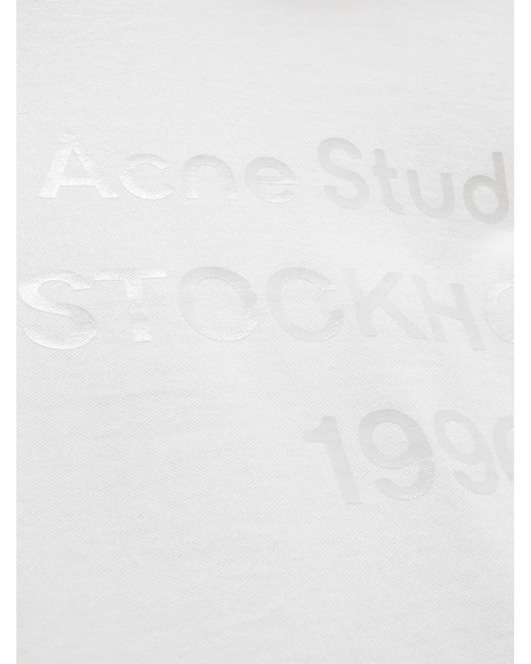 Polo Con Logo Estampado Acne de color White