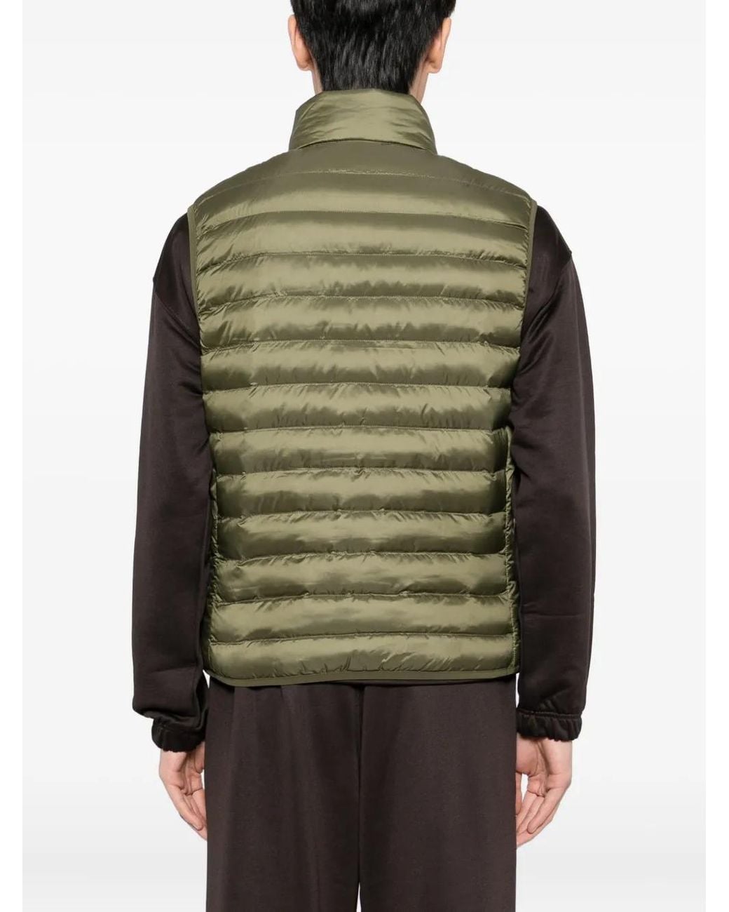 Lacoste Green Zip Quilted Gilet for men