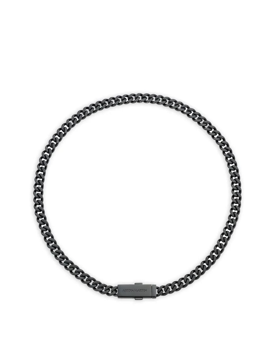 Aston Martin Metallic Knurled Gourmette Necklace for men