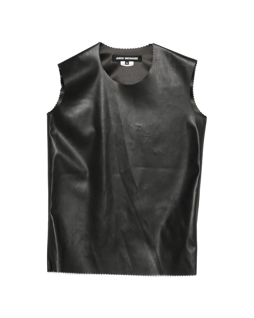 Junya Watanabe Black Scalloped Sleeveless Top