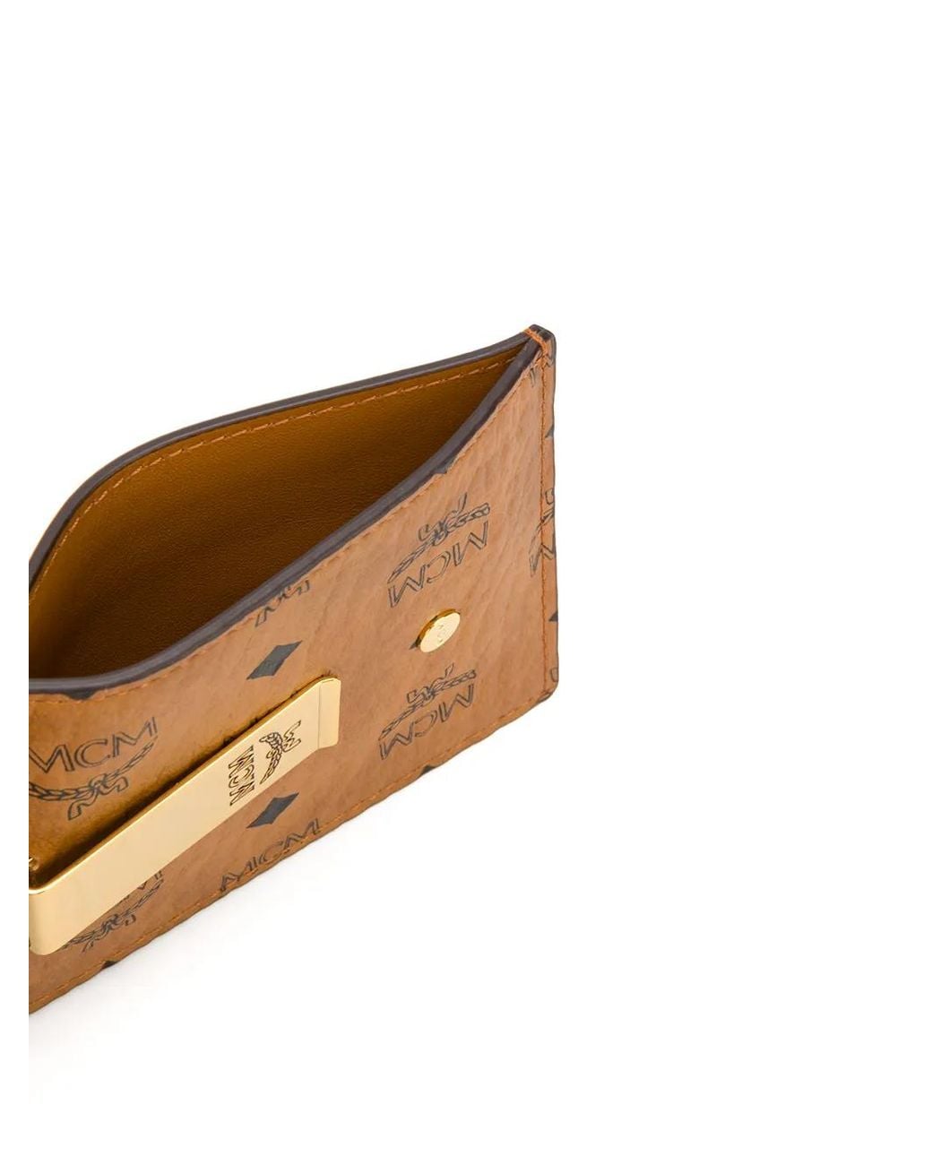 MCM Orange Money-Clip Compact Cardholder