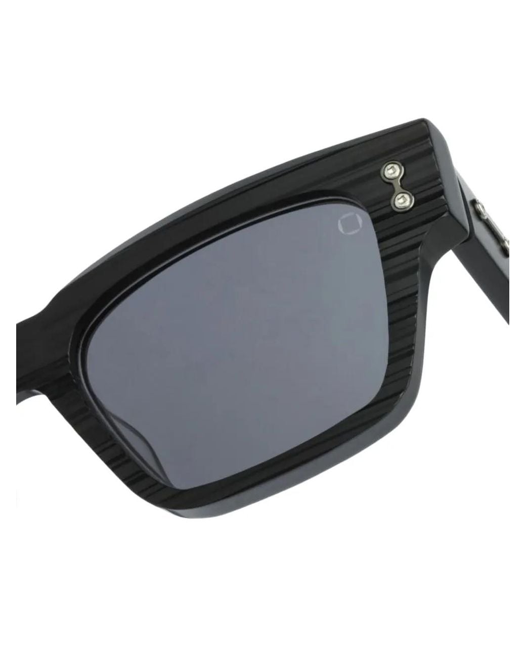 Akoni Black Square-Frame Sunglasses
