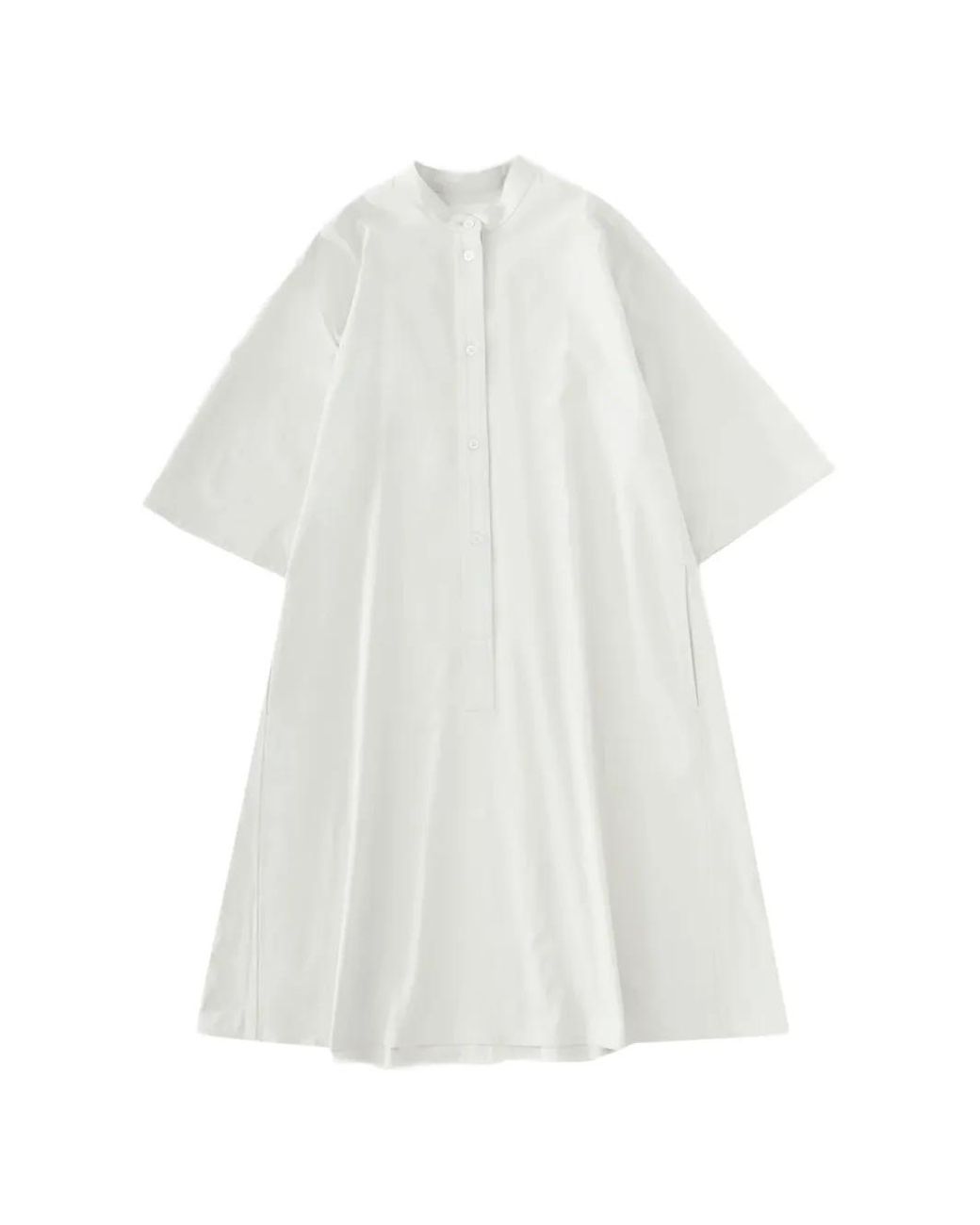 Studio Nicholson White Bloch Midi Dress