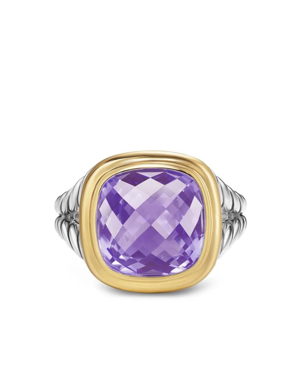 David Yurman Blue 18Kt And Sterling Albion Amethyst Ring