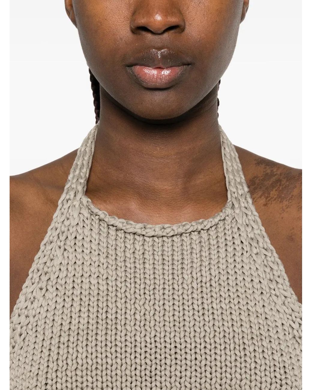 Rohe Natural Chunky-Knit Halter Top