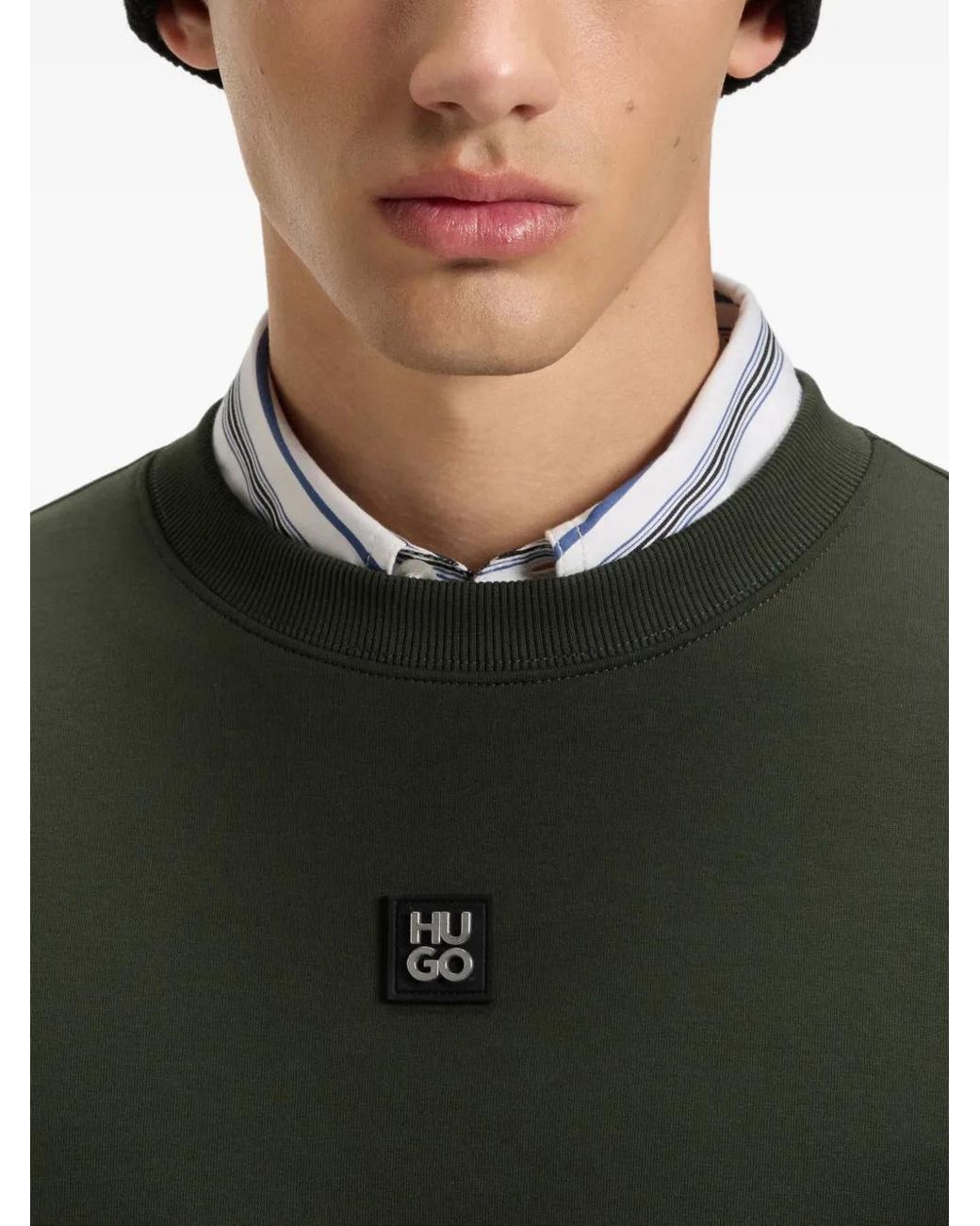 HUGO Green Logo Sweatshirt for men