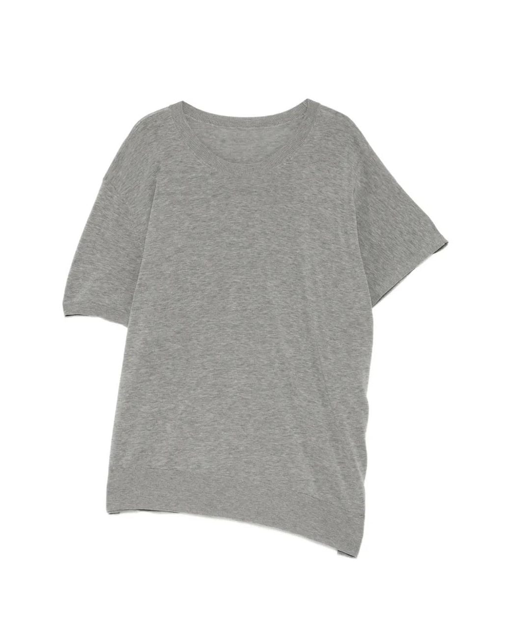 JNBY Gray Short-Sleeve Knit Top