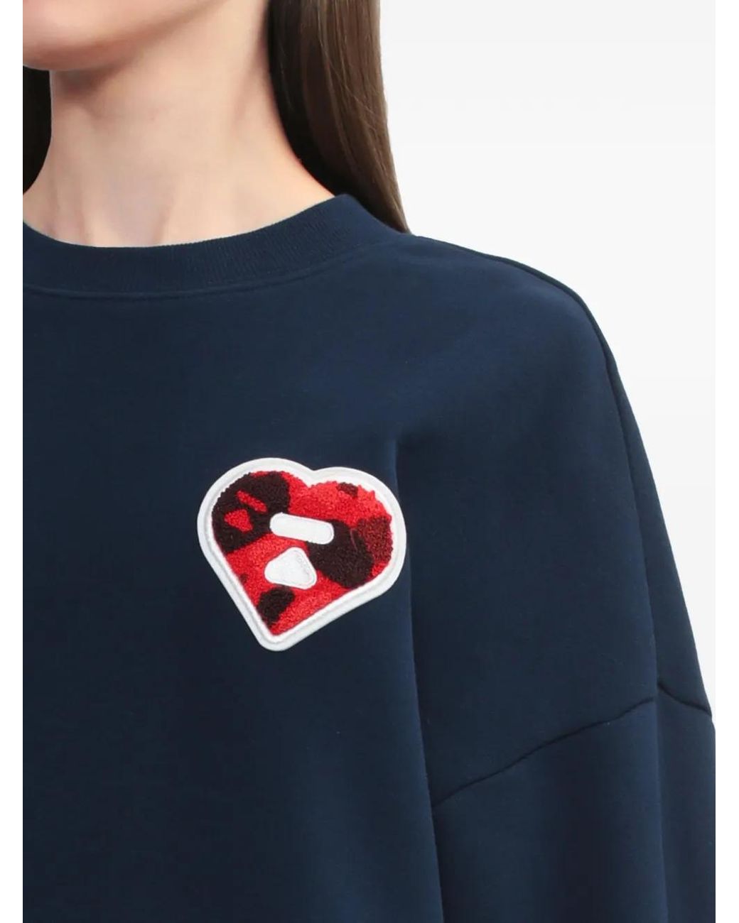 A Bathing Ape Blue Heart Appliqué Top